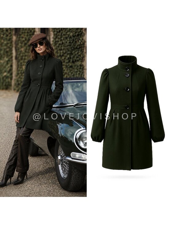 Guess Jackets & Blazers - Coat | Guess Princess Wool Peacoat Hunter Green | Feminine Classic Old Money | M